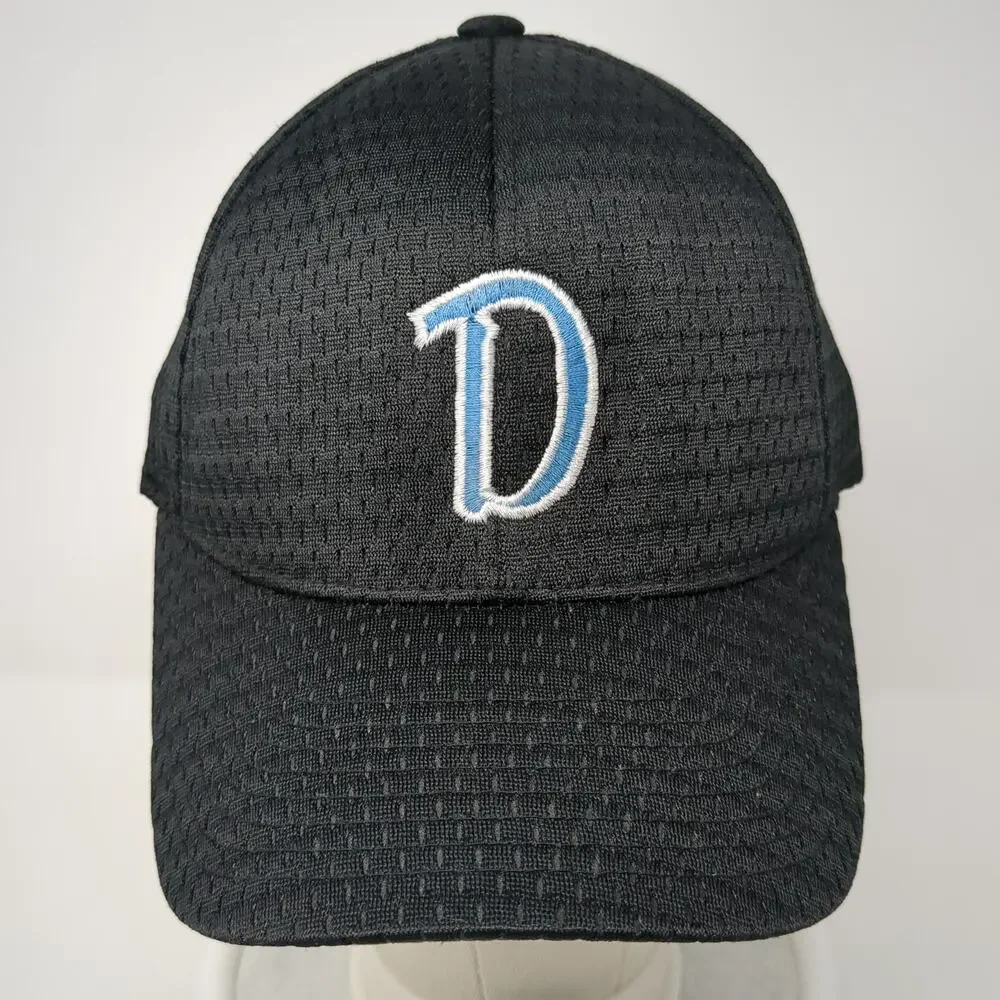 Letter D Fitted Baseball Hat Black One Size Embroidered Flexfit Yupoong